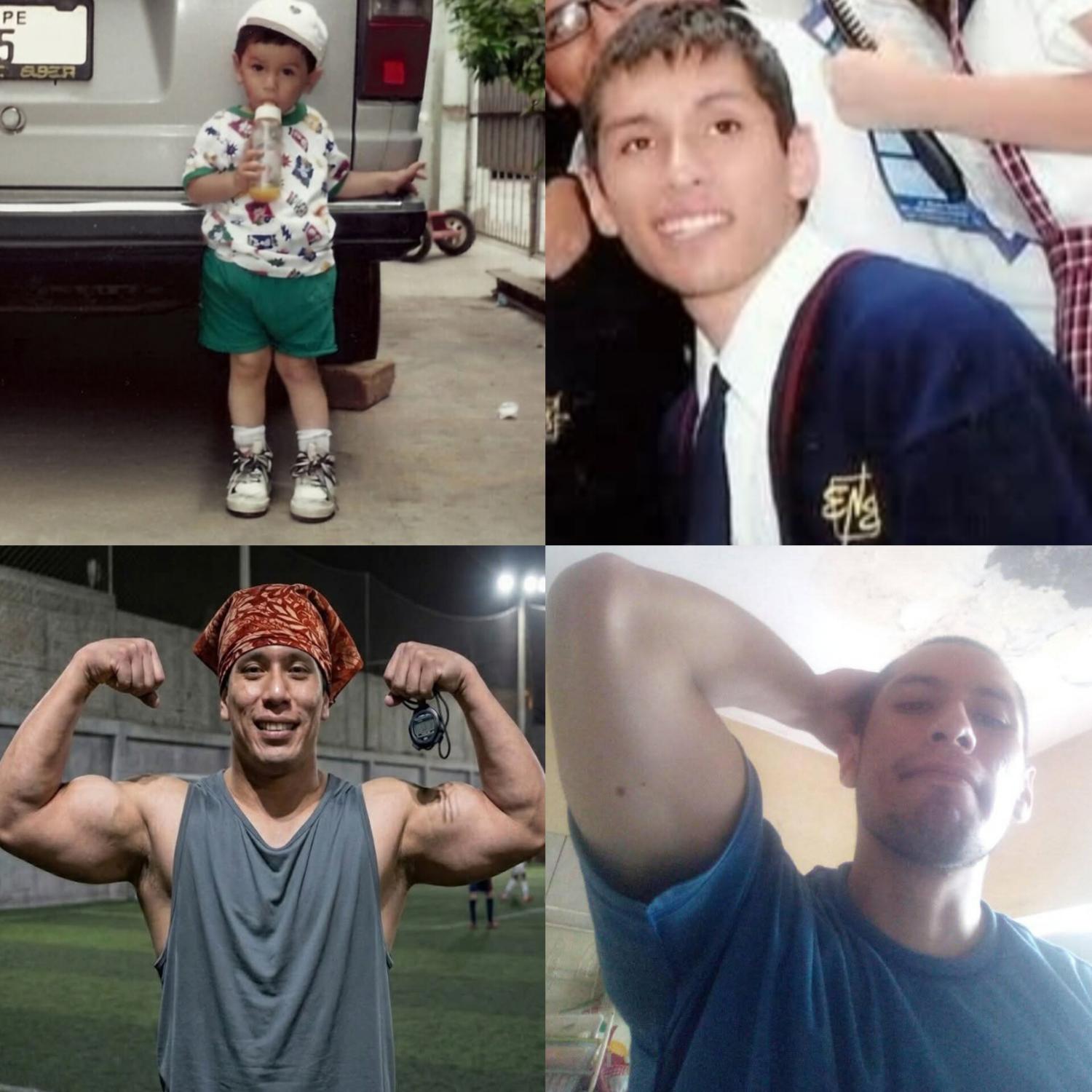César de niño, en el colegio, en el gym y en el campo